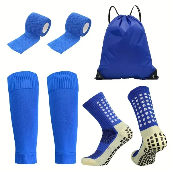 4 piezas de calcetines de fútbol y conjunto de accesorios